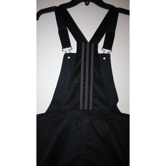 adidas GU2995 Women's Sz S Black Dungaree Overalls Corduroy Dress $100+ - Picture 4 of 6